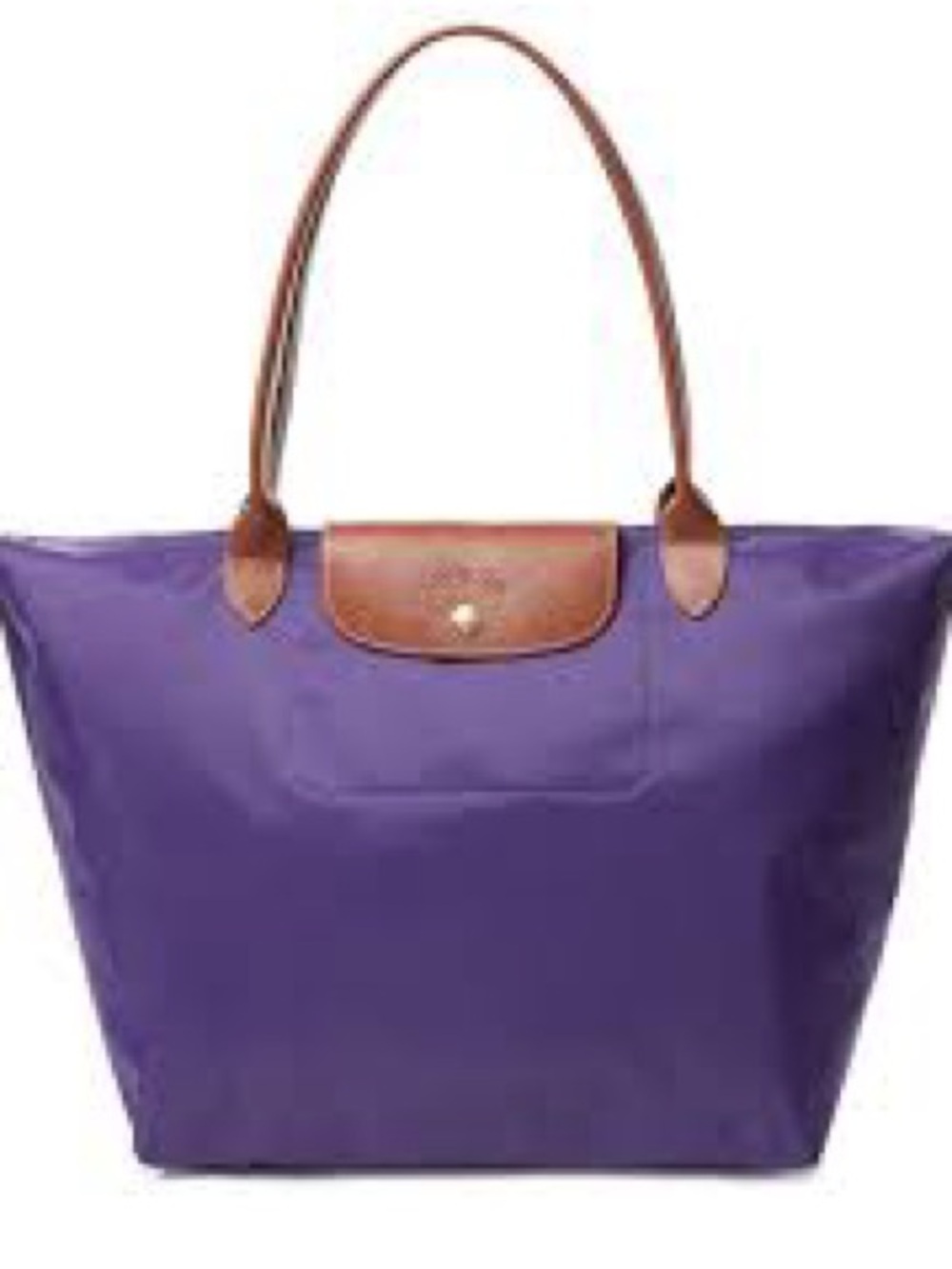 NWOT Longchamp Le Pliage Tote Purple
